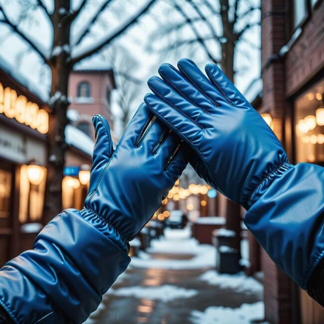 Rękawiczki niebieskie dla osób z wrażliwą skórą